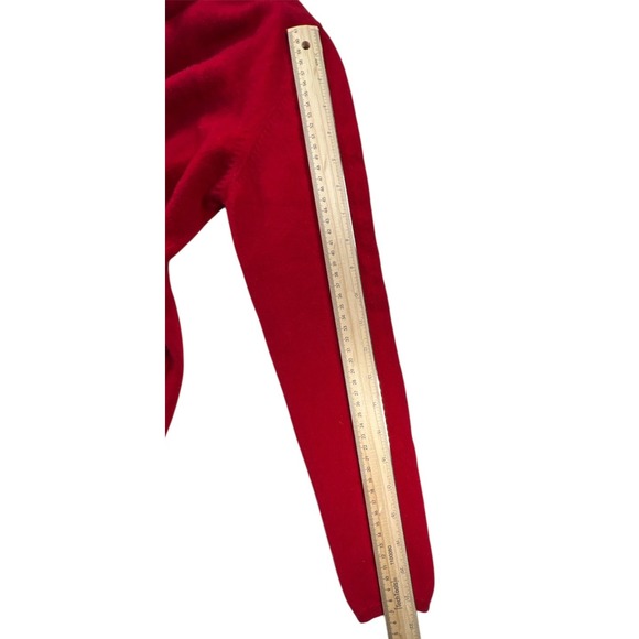 Valerie Stevens Cashmere Sweater P Medium Red Turtleneck 2-Ply 100% Cashmere - Picture 4 of 9